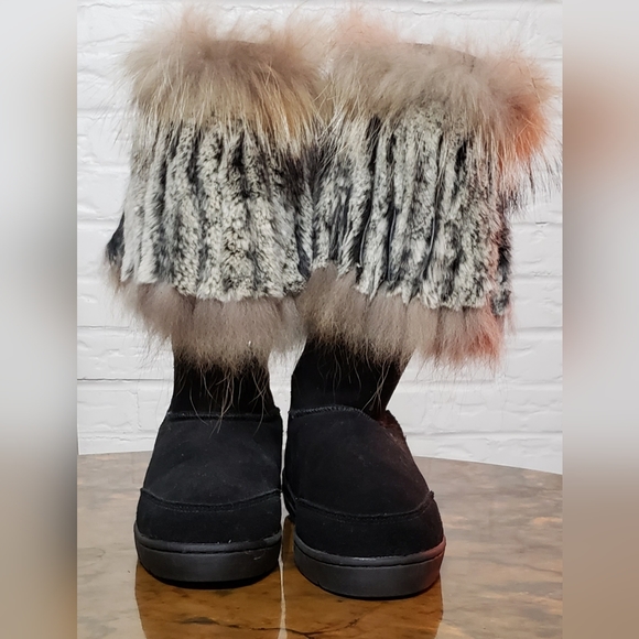 MARTINE ET BONAL | Woman's Suede/ Fur Women’s Boots - Picture 4 of 12